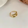 Anel Geométrico de Pedra Natural Colorido de Novo Estilo Transfronteiriço para Mulheres, Anel Empilhável de Estilo Vintage, Anel para Dedo Indicador, Acessórios de Joias