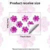 Pétalas de Flor Gesang Pintadas à Mão com Aquarela, Camadas e Padrões Distintos, Adesivos de Parede Autoadesivos e Removíveis para Decoração de Parede de Quarto Infantil