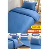 Juego de ropa de cama de tres piezas para dormitorio estudiantil 90x190 funda de edredón de algodón puro, sábana bajera, juego completo para literas, gris oscuro, resistente a la suciedad