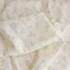Tela Jacquard Hueco Rayada de Algodón Puro con Pequeños Patrones Florales para Ropa Infantil, Cortinas, Vestidos y Materiales para Manualidades