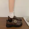 Zapatos Pequeños de Cuero para Mujer Estilo Británico Llegada de Verano Más Vendido Primavera Súper Populares Zapatos Individuales Negros JK Versátiles Mocasines de Suela Suave