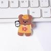 Broche de Acrílico de Oso de Dibujos Animados Estilo Coreano Mochila Accesorios de Ropa Regalo Insignia Regalo Pequeño Estilo Exquisito Ins