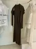 WGWE2026 Vestido de tirantes casual de estilo francés para verano, corte ajustado, cuello redondo, para mujer W9313 (con chal)