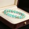 Pulsera Popular Transfronteriza Temu Shein Tk en Verde Fruta Piedra Shoushan y Pino Imperial Verde, Venta al por Mayor desde Fabricante en Stock