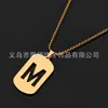 Collar de Acero Inoxidable Dorado con 26 Letras para Hombre, Cadena de Perlas de 60 cm, Color Duradero, Joyería al por Mayor, Collar de Acero de Titanio