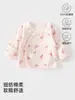 Camiseta de Algodón para Bebé Recién Nacido de Espalda Abierta, Sin Costuras, 0-3 Meses, Estilo Primavera/Verano, Ropa Estilo Monje, Top para Bebé Clase A