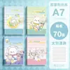 Cuaderno de Plástico con Cubierta de Dibujos Animados A7 Cuaderno de Bolsillo para Estudiantes con Cierre Cuaderno Portátil Mini Cuaderno de Alto Valor