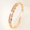 Pulsera de Diamantes de Lujo Accesible Color Oro Rosa de Alta Calidad Cabeza de Serpiente Flor Estrella Pulsera Abierta para Mujer
