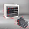Caja de Elementos de Cajón de Escritorio de Plástico Japonés Caja de Almacenamiento Tipo Bloque de Construcción Estante para Materiales de Componentes Electrónicos Gabinete con Herramienta para Clasificar Tornillos