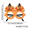 Gafas de Acción de Gracias transfronterizas, nuevas, para niños y adultos, suministros decorativos para fiestas, Festival de la Cosecha, con forma de pavo y marco.
