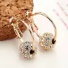 Exquisitos pendientes de bola redonda para mujer, diseño de nicho estilo ins, versátiles, elegantes, de lujo ligero, aros y cierres de oreja de moda