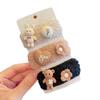 Clip para el cabello de lana de cordero coreano de otoño e invierno para mujer, clip para el cabello de dibujos animados de oso de amor, clip para el cabello para flequillo y cabello suelto, accesorios para el cabello geométricos lindos