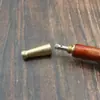 Fabricante de Sandália de Sangue Esculpida em Madeira Pixiu Tubo de Uso Duplo Panela de Cobre Filtro de Tabaco para Cigarro Porta-Cigarro Tubo Seco de Madeira Atacado
