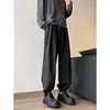Pantalones de traje de primavera para hombre, estilo holgado y relajado, diseño de pierna ancha, elegantes y sofisticados, con buena caída, pantalones casuales de pierna recta de moda