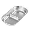 Plato para Salsa de Acero Inoxidable 304 Estilo Coreano, Plato para Dip Dorado, Plato para Condimentos para Hot Pot, Plato para Salsa, Barbacoa de Dos Compartimentos/Tres Compartimentos Uso Comercial