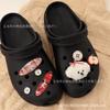 Lindo cachorro Apple rizado de peluche hebilla para zapatos de agujeros caricatura tridimensional removible decoración empeine flor para zapatos al por mayor