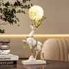 Ciervo de la Suerte Decoración para Armario de Vino Adornos Hogar Sala de Estar Mueble de TV Árbol del Dinero Regalo de Inauguración de Casa Regalo de Apertura