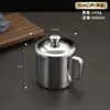 Taza de Agua de Acero Inoxidable 304 con Asa, Taza para Niños de Escuela Preescolar con Tapa, Taza Anticaídas