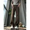 Jeans rosa cleanfit de corte oblicuo micro-campana para hombre, pantalones de algodón lavados para otoño, corte ajustado, moldeadores del cuerpo, pierna recta, modernos
