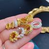 Fuerte retención de color arena dorada accesorios pulsera anillo giratorio anillo Gankun oro antiguo accesorios de joyería diy acabado pulsera tejido de cuerda