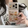 Capa de Celular Rilakkuma Sonolento com Estampa de Bolinhas Polaroid para iPhone 18 Pro Max, Modelo Novo Fofo para Apple 17/16
