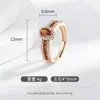 Comercio Electrónico Transfronterizo El Más Vendido Champagne Color Oro Real Anillo de Luz Estilo Lujo Anillo Abierto en el Dedo Índice Joyería Versátil de Hada