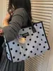Bolso Grande de Lunares Estilo Relajado para Mujer 2026 Nuevo Bolso Tote de Verano para el Trabajo y los Desplazamientos Bolso de Hombro Único