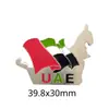 Personalizado Em Estoque Oriente Médio EAU Mapa Contorno Geográfico Criativo Esmalte Adesivos de Telefone Ímã Insígnia Fábrica