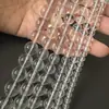 Contas Soltas de Vidro Branco Cristalino, Contas Redondas de Alta Transparência, Contas Transparentes Brancas Artificiais Tecidas à Mão, Pulseira Colar DIY