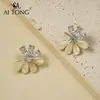 Brincos Aitong Jewelry Moda de Nicho Luxo Acessível Flor Elegante Elegante Brincos de Feriado Lindo Único Exquisitos