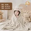 Toalla de Baño Popular Transfronteriza de Algodón Puro para Niños con Capucha, Poncho de Bebé 100% Algodón, Bata de Baño para Bebés, Toalla Envolvente Gruesa Absorbente para Niños