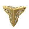 Protetores de Canto para Caixa Estilo Antigo Chinês Flores de Cobre Decorativas Cantos de Metal Protetores de Canto Caixa de Madeira Proteção de Canto Três Lados Caixa de Madeira de Cânfora