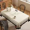 Toalha de Mesa Estilo Francês, Impermeável, à Prova de Óleo, Lavável, Retangular, Resistente ao Calor, Capa para Mesa de Jantar, Luxo Leve, Sensação de Alta Qualidade, Capa de Mesa de Café de PVC