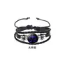 Pulseras Populares Europeas y Americanas para Parejas Transfronterizas 12 Signos del Zodíaco Trenzado Multicapa Luminoso Punk Cuero Cielo Estrellado Pulsera Joyería