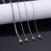 Cadena Aplanada en Forma de O de 2 mm Soldada de Acero Inoxidable Cadena Cruzada para Hombres y Mujeres Joyería de Acero de Titanio Japonesa y Coreana Collar de Acero de Titanio No