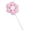 Decoración para Pastel de Flores Plug-In Bola Redonda Colorida Bola de Pelo de Algodón Girasol Plug-In Cumpleaños Hornear Mesa de Postres Fiesta
