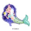 Balão de Filme de Alumínio Sereia Transfronteiriça Balão Formato Cauda de Concha de Princesa Decoração Arranjo para Festa de Aniversário Infantil