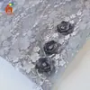 Nuevo Vestido de Novia Bordado con Láser Cheongsam Tirante Tela Bordada Mancha Flor de Disco Tridimensional Sequin de Diamante Tela Bordada
