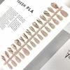 Série Impressa de Adesivos de Unha Vestíveis com Designs de Gradiente em Forma de Coração e Laços, Populares em Salões de Unha e Comércio Exterior Transfronteiriço