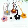 Nova Série Miu Pingente de Bolsa Flor de Couro PU Ornamento Chaveiro Flor Charme Flor Pequena Pingente de Couro