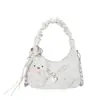 Bolsa de Mão Estilo Coreano Plissada Bolinhas Fresca Doce Bolsa de Ombro Único Moda Textura de Corrente Casual Bolsa para o Dia a Dia Bolsa Feminina