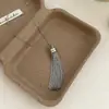 Collar de Cadena Larga con Colgante de Borla Estilo Blogger Coreano de Moda para Mujer Cadena para Suéter Larga Versátil Gargantilla de Moda