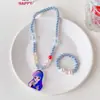 Collar para niños, pulsera, clip para la oreja, anillo, joyería de princesa para niñas, caja de regalo, accesorios para el cabello de bebé, tocado, regalo de cumpleaños
