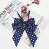 En stock al por mayor corbata de moño de lunares oblicuos de doble capa moda nueva estilo académico camisa uniforme mango largo gigante cuello JK flor