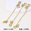 Chapado en cobre con oro de 18 quilates, con un colgante de borla de calabaza de circonio, diseños de mariposa, luna y estrella, adecuado para pulseras de cristal DIY, joyería de media cadena y componentes de accesorios