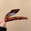Pinza para el pelo con estampado de leopardo en forma de Z para la parte trasera de la cabeza de mujer, Pinza de tiburón grande, Nuevo Pinza para el pelo de nicho de alta gama 2025, Accesorios para el pelo