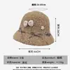 Chapéu de Balde de Pelúcia de Urso Fofo da Moda Versão Coreana para Mulheres, Chapéu de Pescador Espesso Quente à Prova de Frio com Proteção para Orelhas, Estilo Japonês Versátil