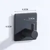 Gancho Único de Aço Inoxidável 304 Transfronteiriço Gancho sem Furos Gancho com Adesivo Forte Gancho sem Marcas Gancho para Roupas Gancho para Roupas no Verso da Porta Casaco Chapéu