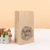 Comercio exterior Amazon Papel Kraft gracias Inglés bolsa bolso bolsa de regalo bolsa para hornear en stock venta al por mayor