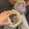 Bolsa con Cordón de Gran Capacidad Dopamine Grid Bolsa Portátil Simple Práctica Bolsa de Maquillaje Neceser Bolsa de Viaje de Mano
